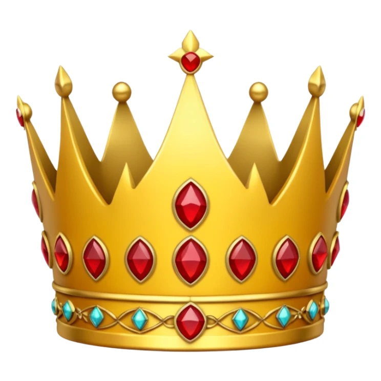 yellow crown with only red gems a lot red gems sticker