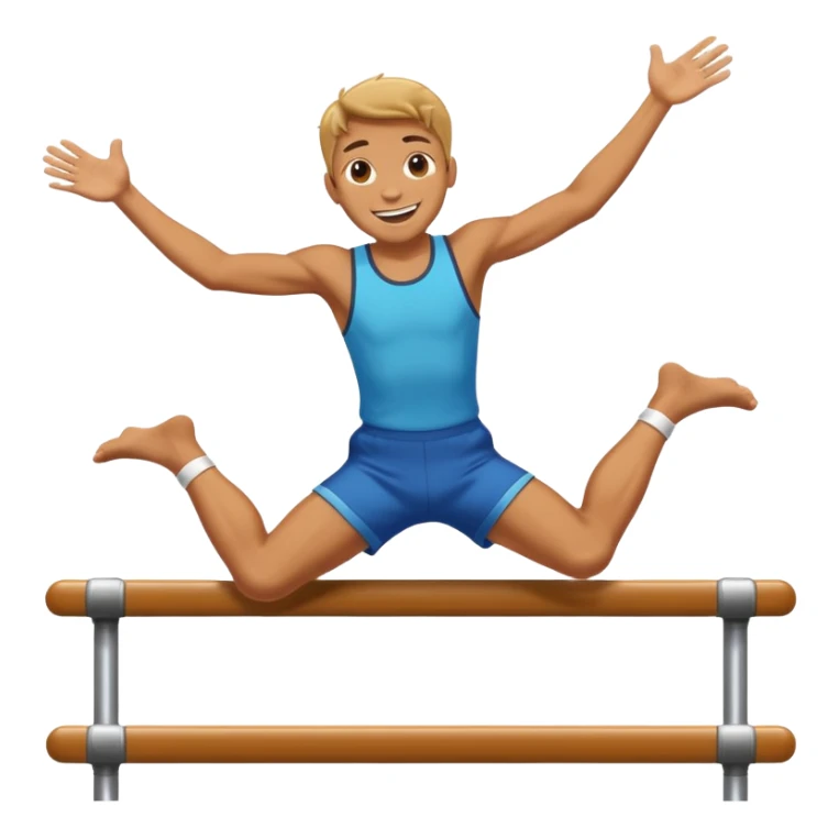 Make an emoji of a guy jumping onto a bar sticker