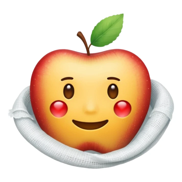 gauze strip, white, slightly frayed ends, simple, apple style emoji sticker