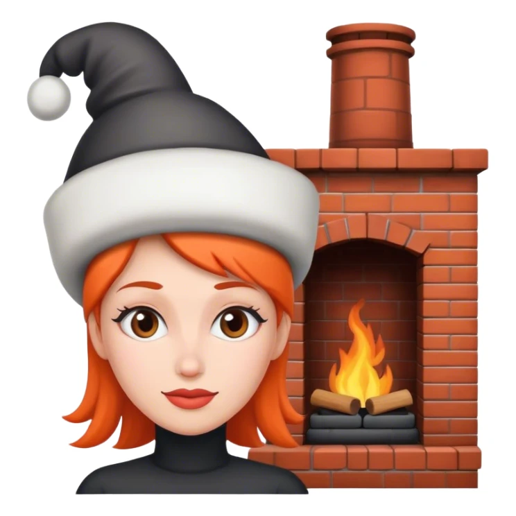 Woman with chimney on her  sticker