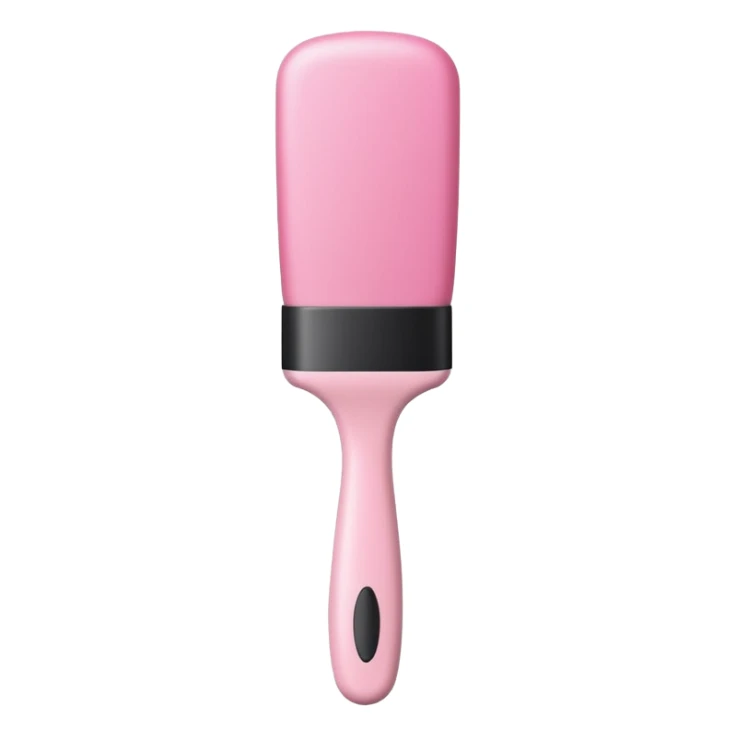light pink cylindrical hair brush minimal design sticker