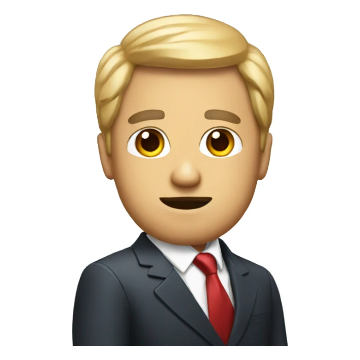 politician man with questions sticker