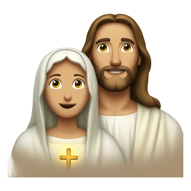jesus christ et la vierge marie sticker