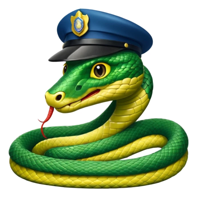 Snake wearing police hat and tie.
















 sticker