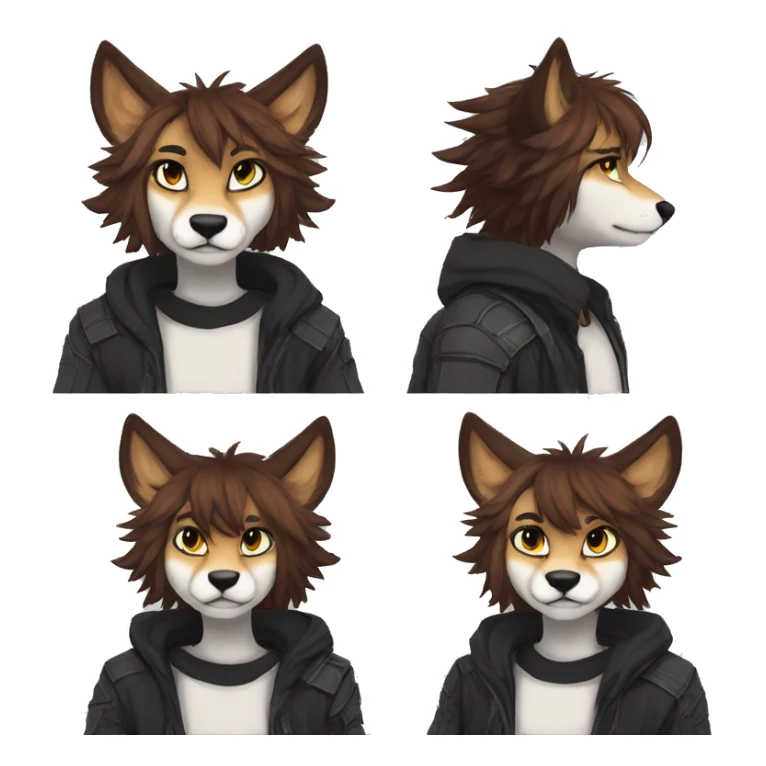 Edgy anthro furry by Falvie, AngieWolf sticker