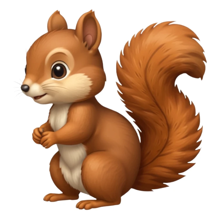 Cute squarrel full body with legs and all sticker