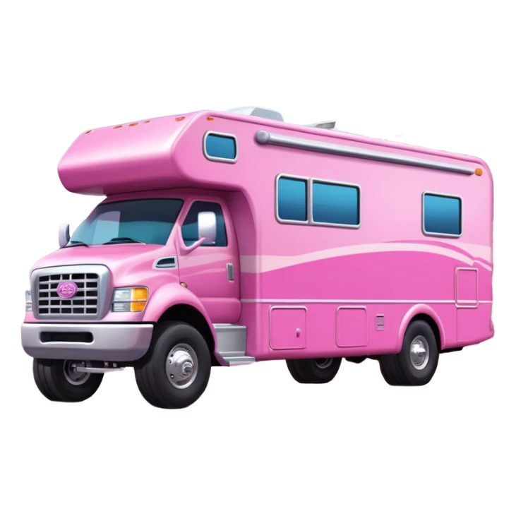 Aerodynamic Streamlined Barbie styled motor home rv off-roading rock-climbing 4x4 desert Winnebago party bus monster truck  sticker