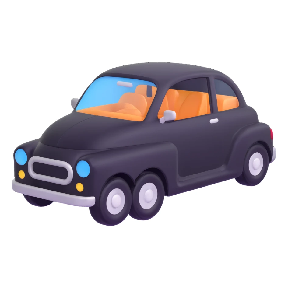 elegant solid car icon with a transparent protective film, refined and smooth design sticker