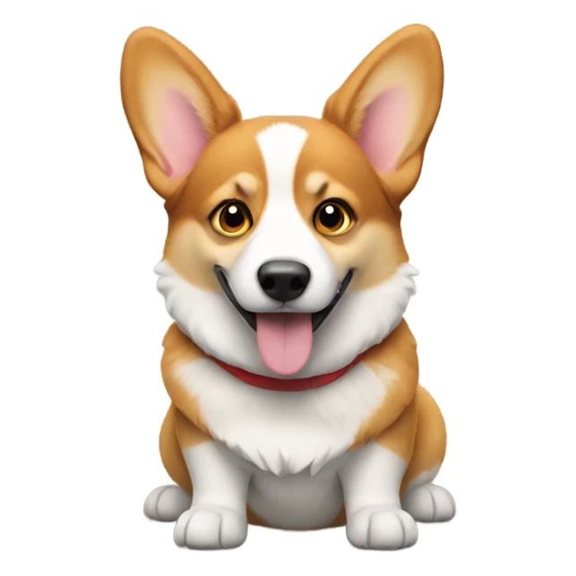 New year emoji with a corgi sticker
