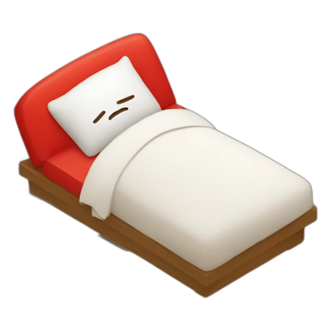 sleeping emoji with red X on it sticker