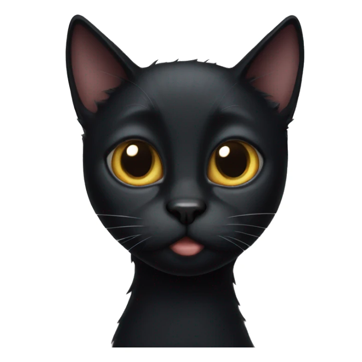 realistic, unnerving black cat named tony sticker