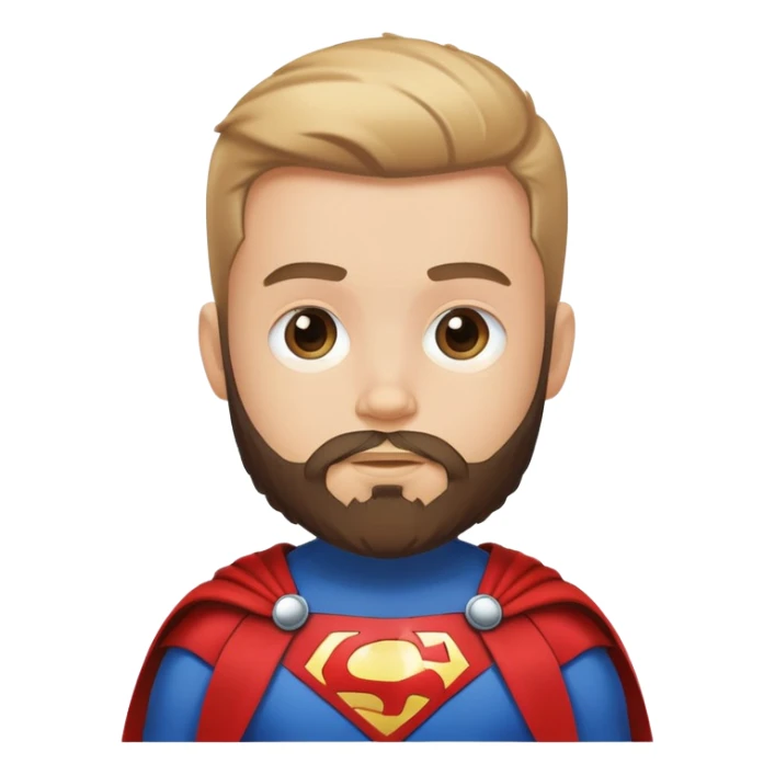kid with beard wearing homemade superhero costume sticker