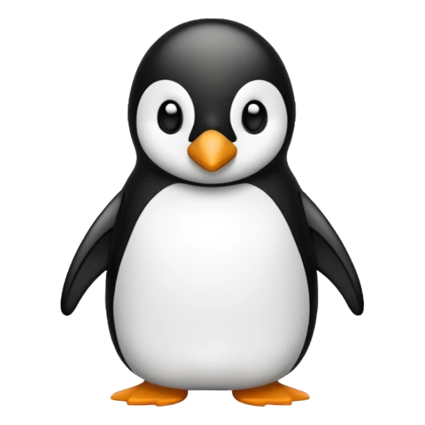 Un pingüino escondiéndose en la niebla sticker
