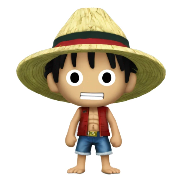 Luffy Gear 5 Roblox avec un fond vert  en arrière plan sticker