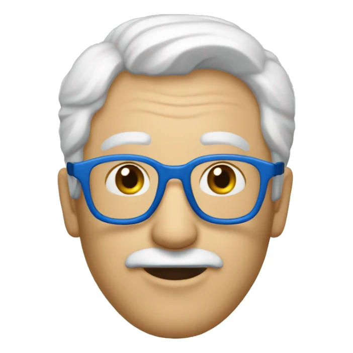 homme 64ans lunette fumé bleue sticker