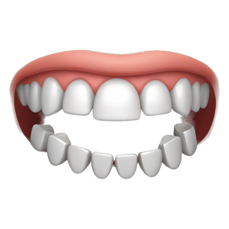 person with metal line braces ontop of white teeth sticker