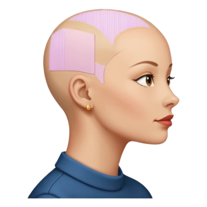 So she supposed to be bald and I kind of want her facing her side sticker