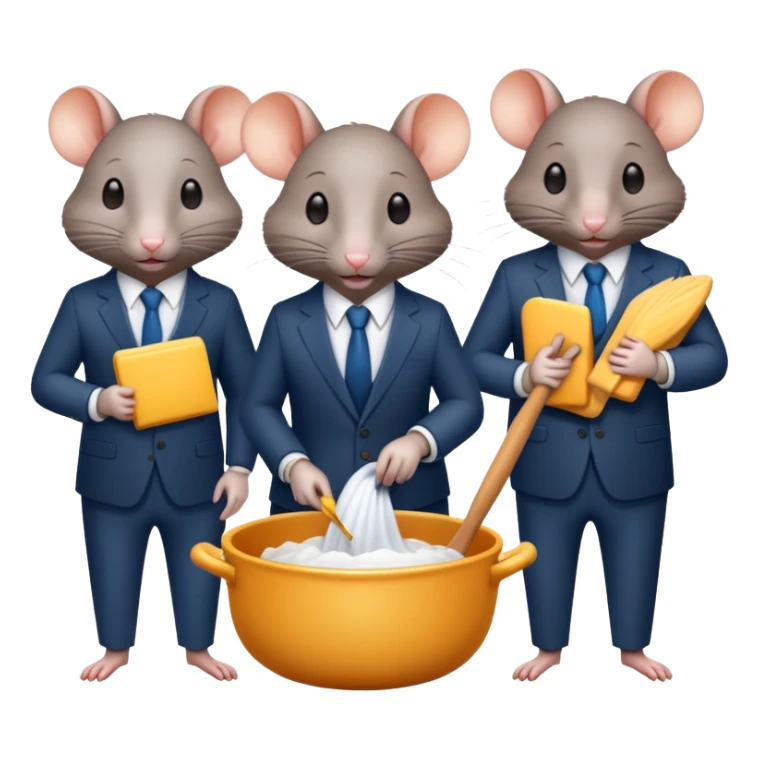 Rats run a rat shelter, bookkeeping, cleaning, cooking, writing, treating. sticker
