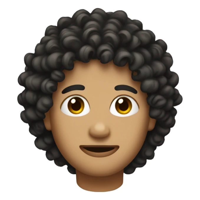 "face with no skin", "Black eyes and curly hair" sticker