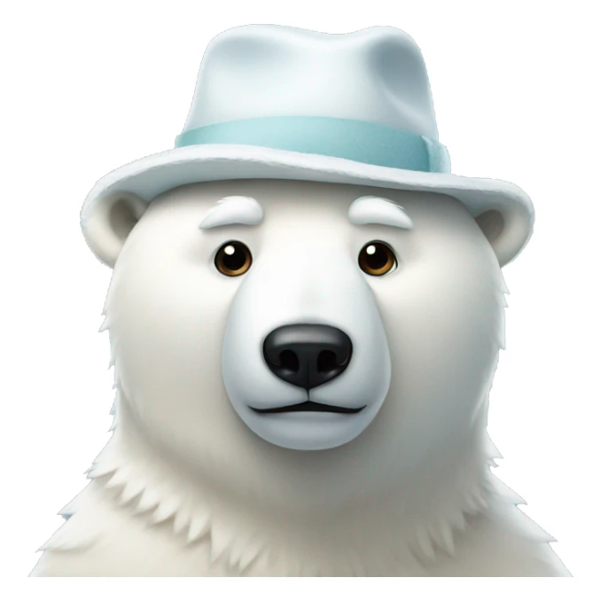 Polar bear with hat sticker