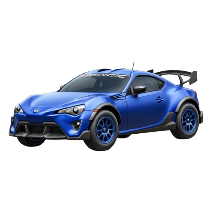 Off-road Lengthened 4-door wheelbase widened pearly midnight dark cobalt blue 2nd generation 2025 Toyota 86 off-road hypercar racer sticker