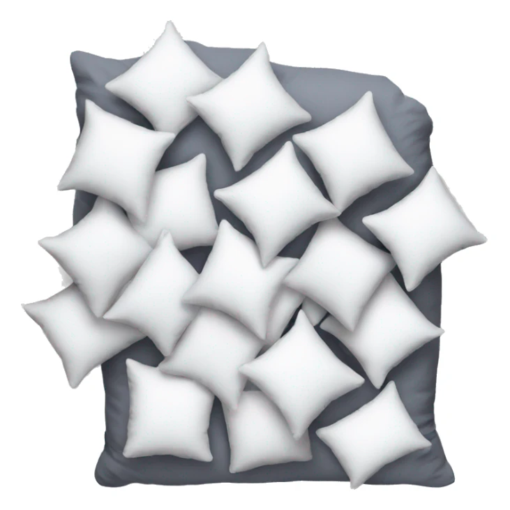 White pile of pillows  sticker