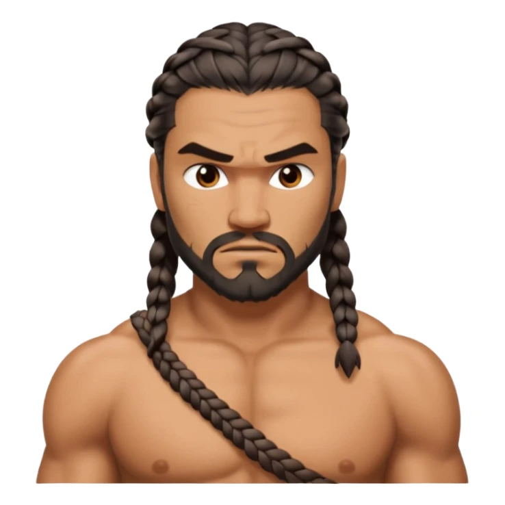 Khal Drogo  wihtout crown   from Games of throne character face only front face sticker