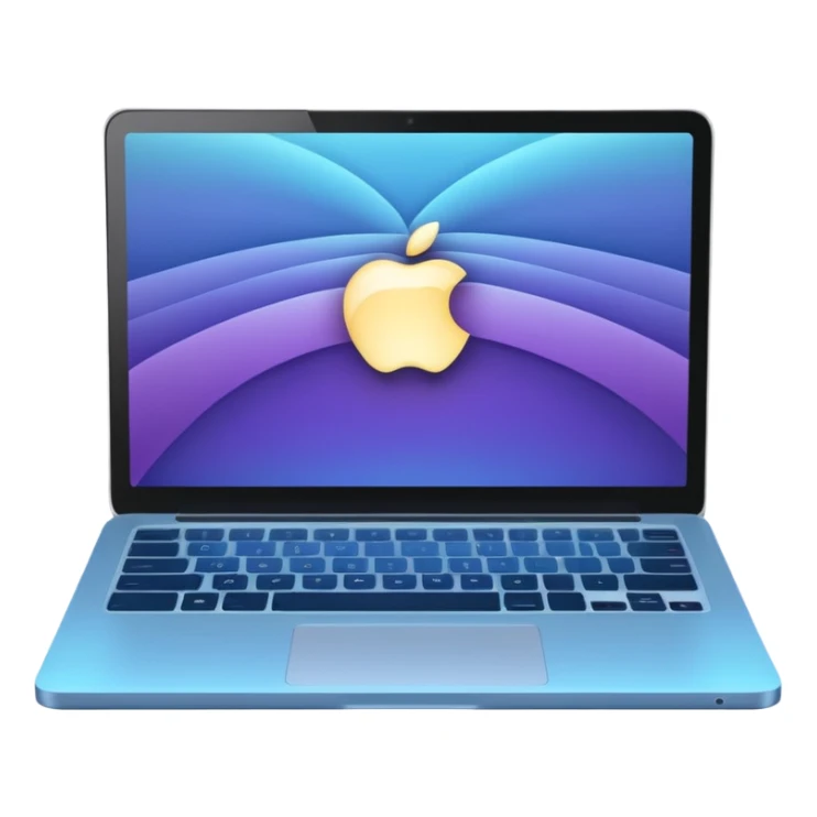 Show an open laptop with soft glowing lines or subtle movement effects around the screen, conveying excitement and anticipation for cool digital projects. Use harmonious colors like soft blues, purples, and creams. Style: modern, playful, professional, and eye-catching even at small sizes. sticker
