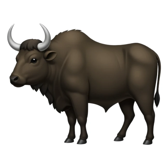 La silhouette du symbole du taureau espagnol en noir  sticker