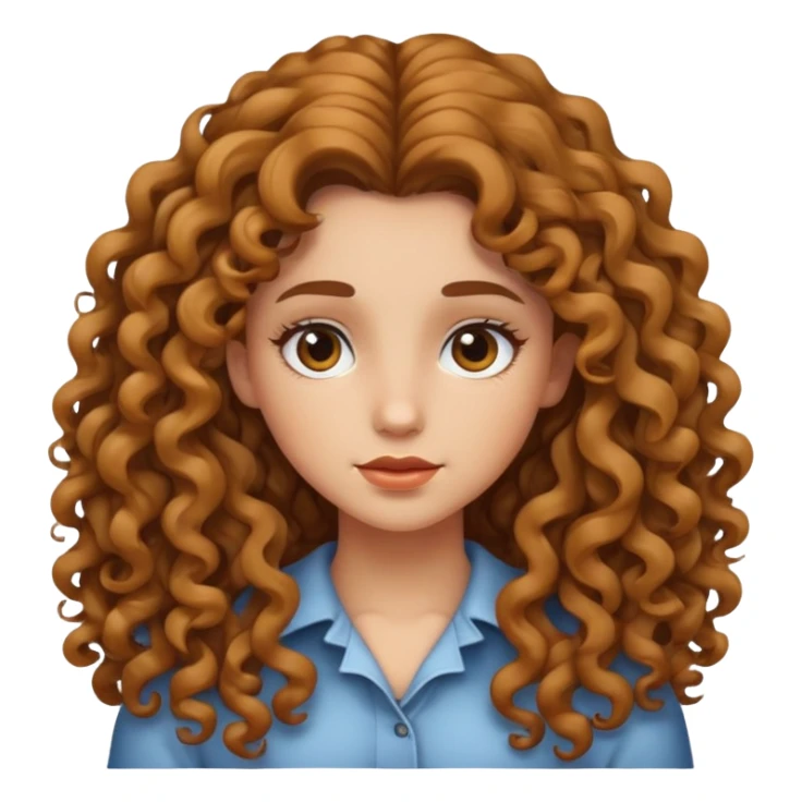 ragazza capelli lunghi ricci non voluminosi sticker