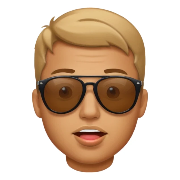 Fuckboy with sunglasses biting lip sticker