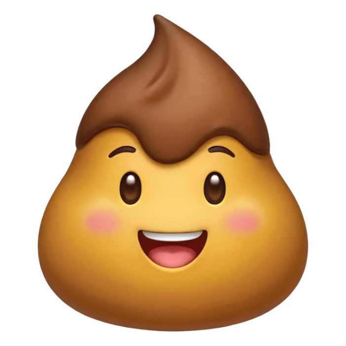 cute poop emoji with a smiling yellow pee drop friend, both with friendly faces sticker
