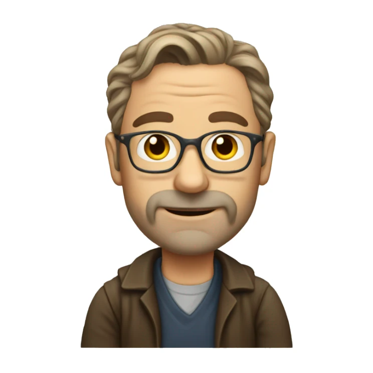 European 40 years old writer sticker