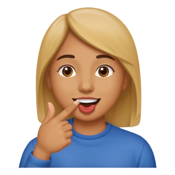 Quiero una cara con un la punta del dedo dentro de la boca modo coqueto sticker