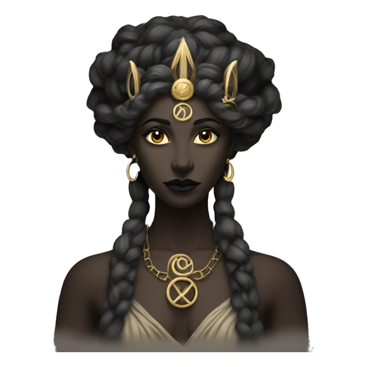 Hekate goddess of the night and magic- triple goddess black sticker