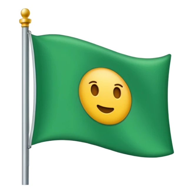 sin caras, una bandera nomal verde sticker