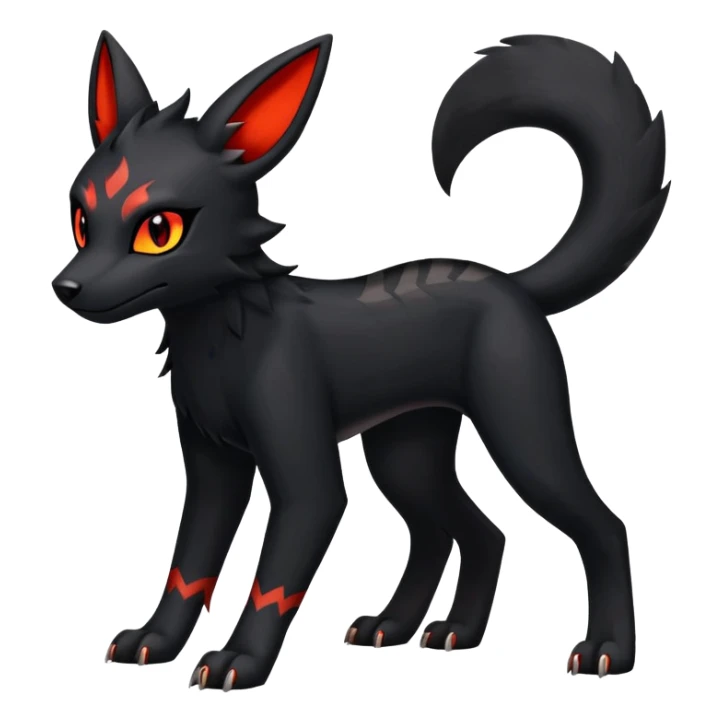Salandit-Umbreon-Litten-Houndour-Hybrid (Full body) sticker