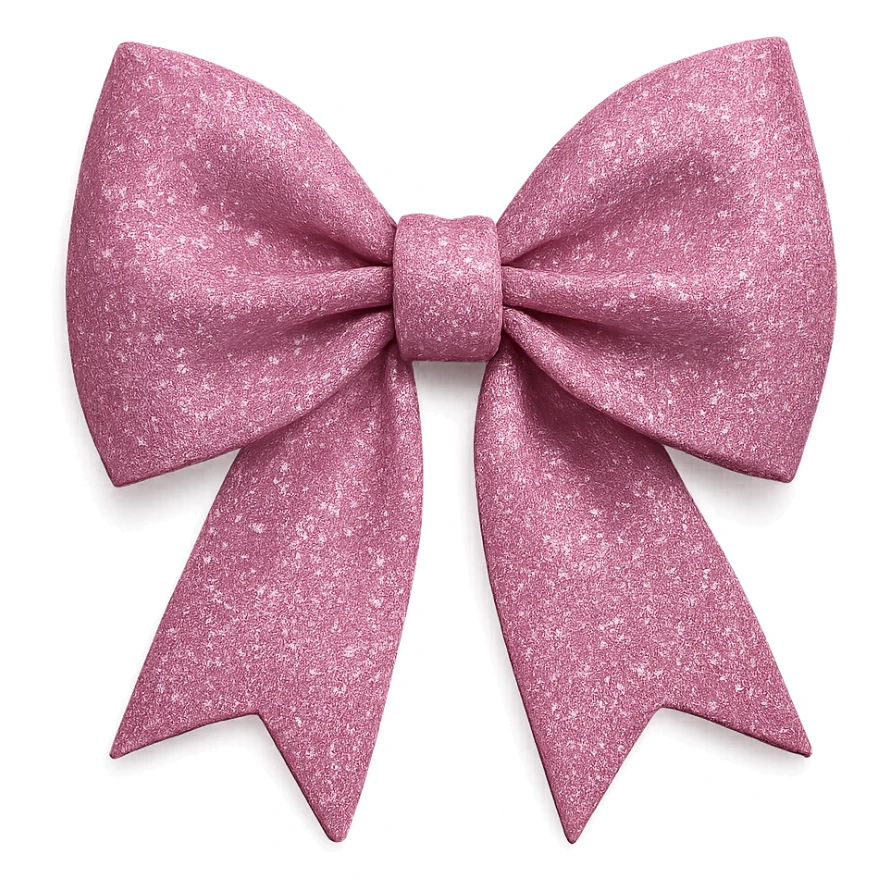 girly sparkling hair bow, pink color, no background sticker