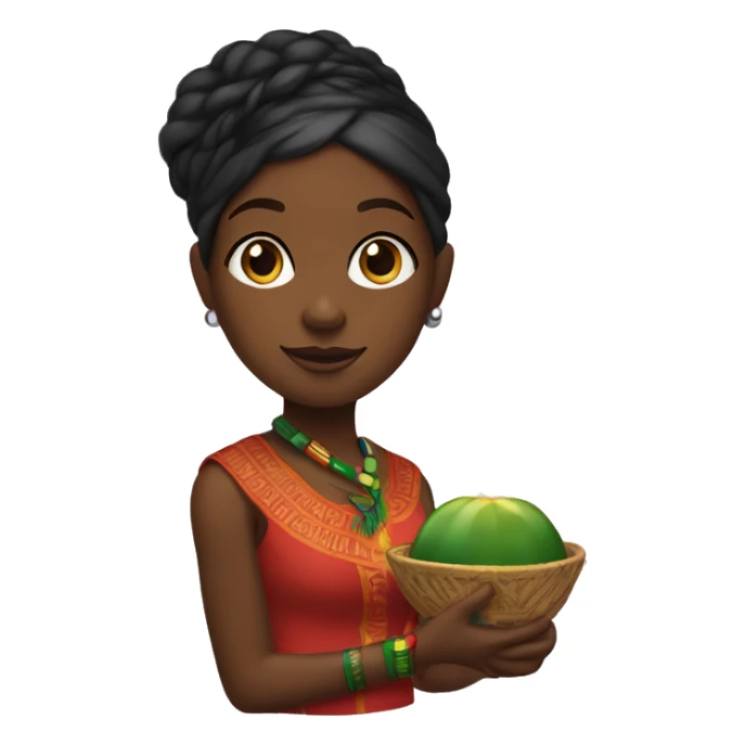 Black girl holding Kwanzaa kinara  sticker