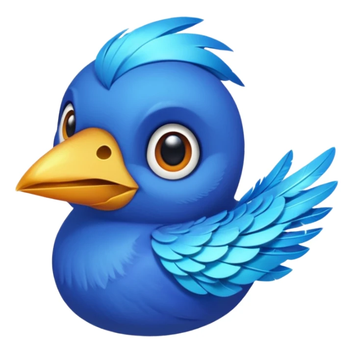 blue bird from Brazil, rio sticker