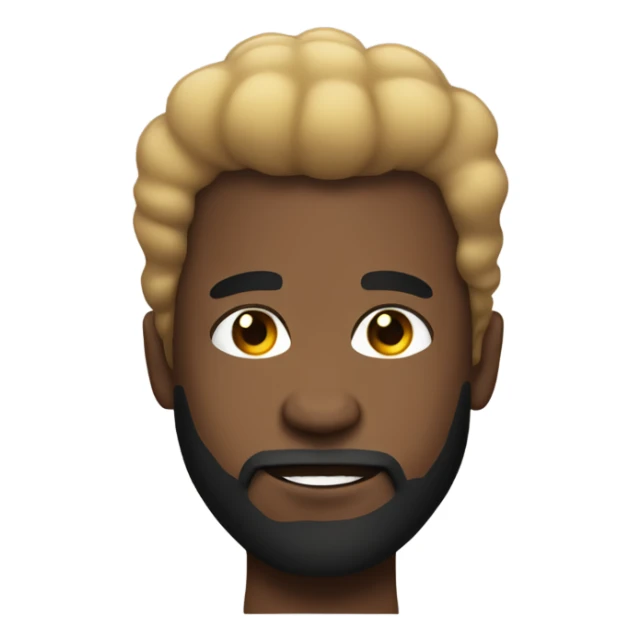 black muscle man with small fro and beard  sticker