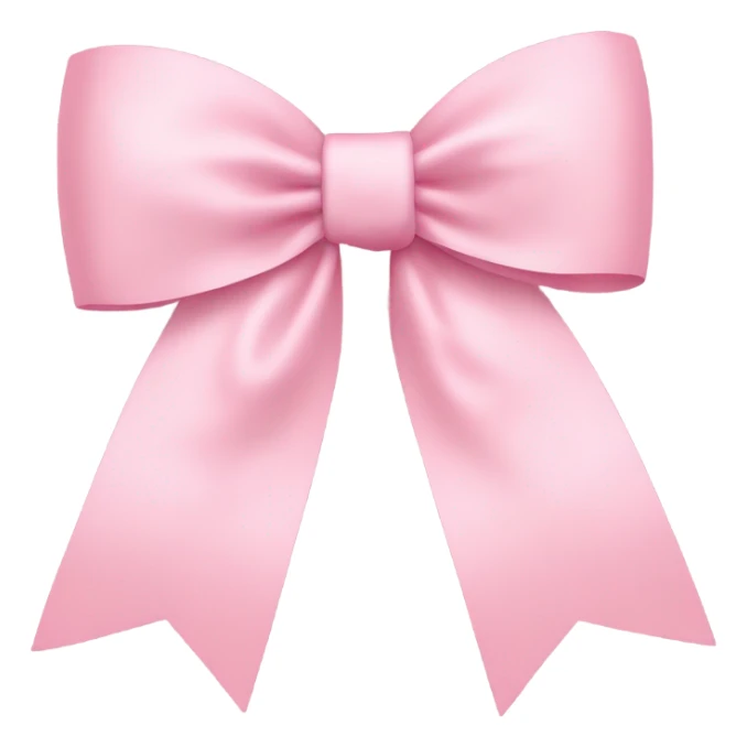 light pink bow on light pink bow sticker