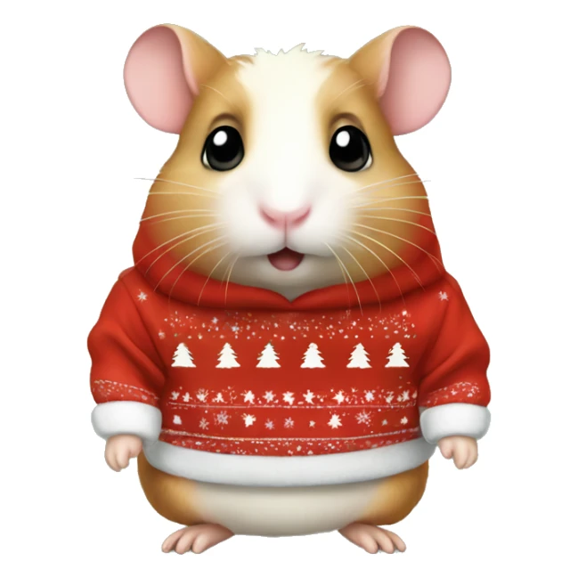 Hamster wearing christmas Sweatshirt  sticker