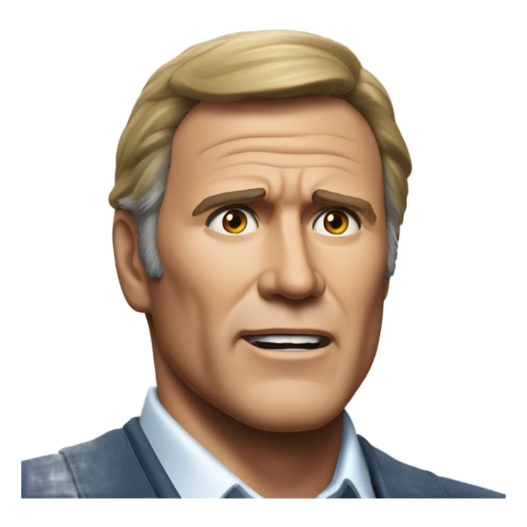 Close up real life picture of Lee Majors sticker