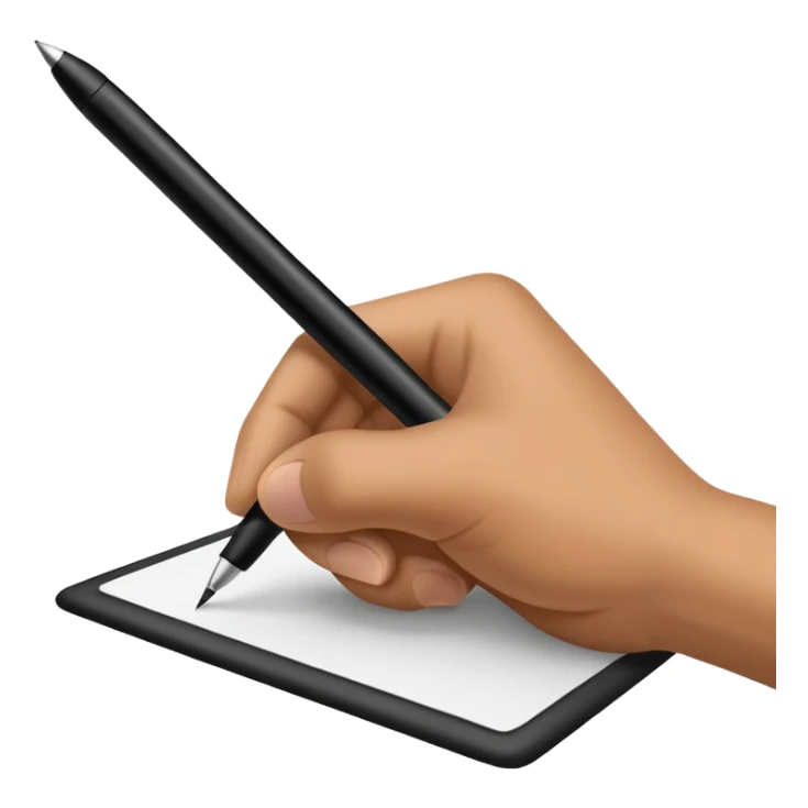 Hand is writing with black pen sticker