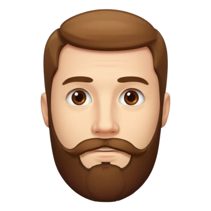 the man with a beard only on his chin sticker