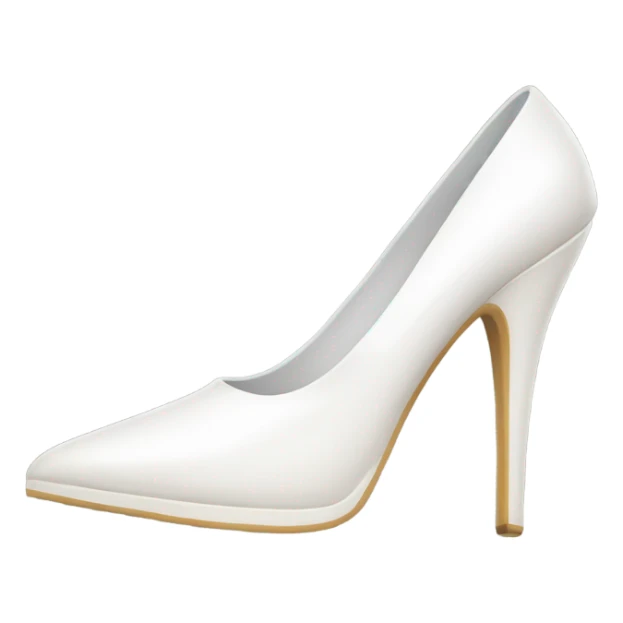 white latex heel shoe front view sticker