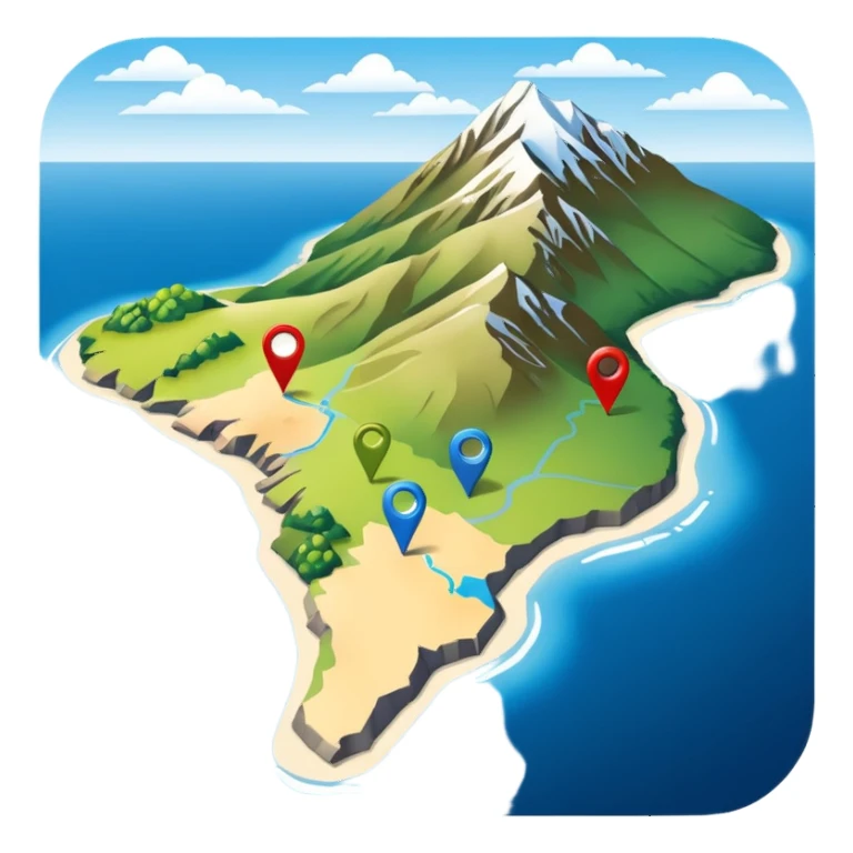 gps pin locaters on a wider range of map - buller nz sticker