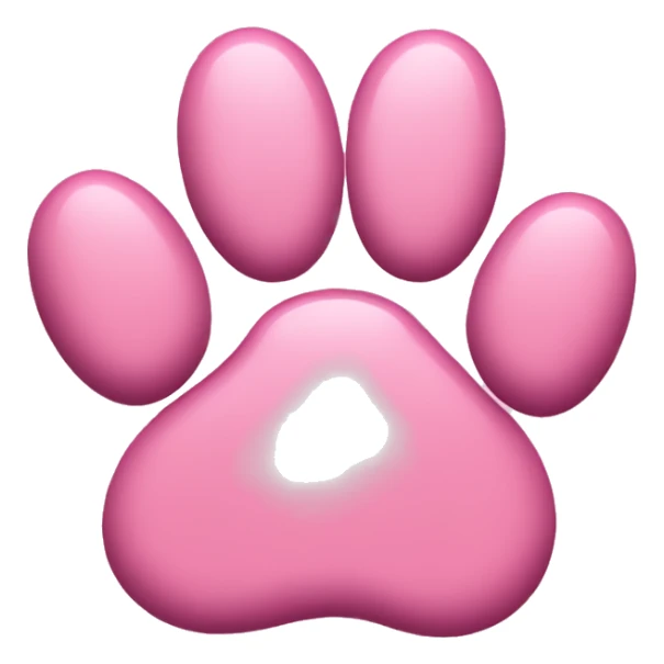 Paw pink colour sticker