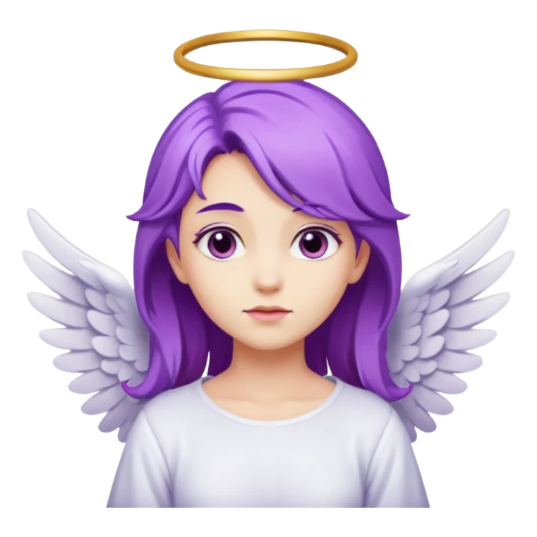 differnt angel with purple hair with wings sticker